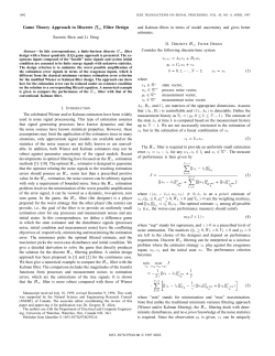 Game Theory Approach to Discrete H//spl/sub infinity// Filter Design