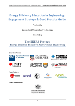 Energy efficiency education in engineering: Engagement strategy