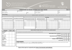 M2(E) INTERIM REPORT ON TRAINEE`S PROGRESS AND