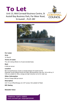 Unit 13, Mid Cornwall Business Centre, St Austell Bay Business