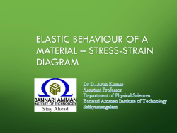elastic behaviour of a material &ndash; stress-strain diagram