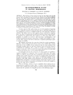 quasi-equilibrium states in channel morphology