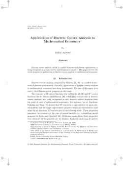 Applications of Discrete Convex Analysis to Mathematical Economics