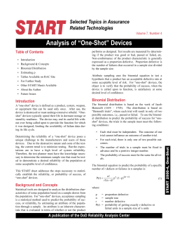 Analysis of “One-Shot” Devices