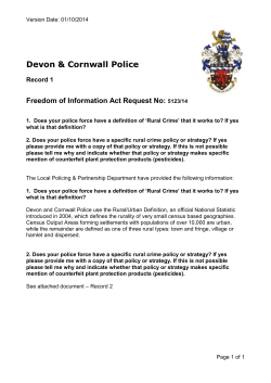 PPS D1 - Devon and Cornwall Police