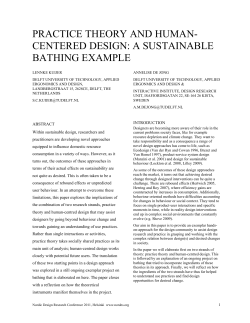 practice theory and human- centered design: a