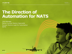The direction of automation for NATS