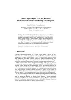Should Agents Speak Like, um, Humans? The Use of