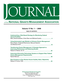 Journal of the National Grants Management Association