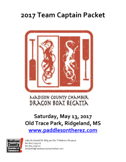 2017 Team Captain Packet - Madison County Chamber of Commerce