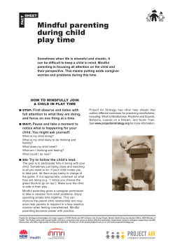 Mindful parenting during child play time - IHMRI