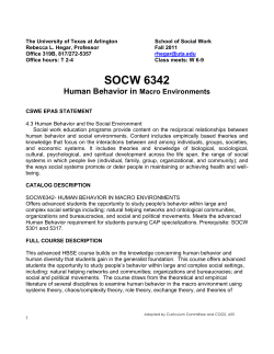 The University of Texas at Arlington School of Social Work Rebecca