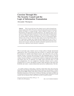 Coercion Through IOs: The Security Council and the Logic of