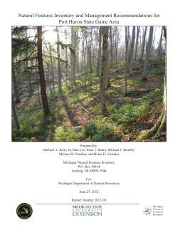 Port Huron 2012.indb - Michigan Natural Features Inventory