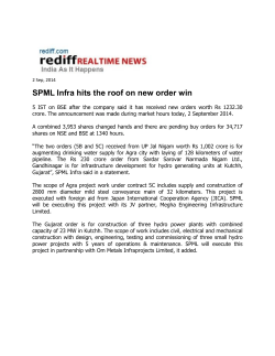 SPML Infra hits the roof on new order win