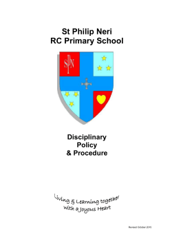 Disciplinary Policy Procedure Oct 15