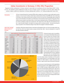 Indian Investments in Germany: A Win-Win - TUBdok