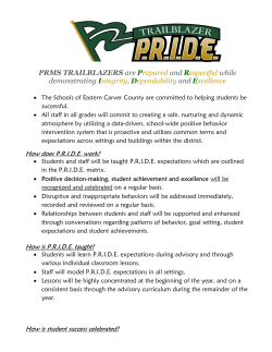 PRMS TRAILBLAZERS are Prepared and Respectful while