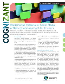 Realizing the Potential of Social Media: A Strategy and