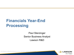 Lawson General Ledger Year-End Procedures