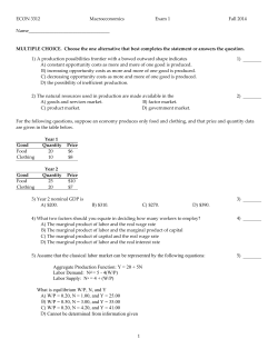 5) Assume that the classical labor market can be represented by the
