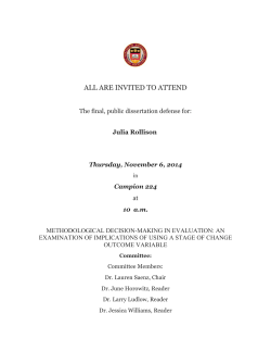 Methodological Decision