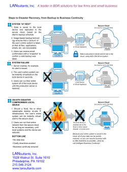 LANsultants, Inc. A leader in BDR solutions for law firms and small