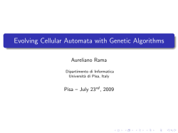 Evolving Cellular Automata with Genetic Algorithms