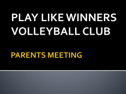 parents meeting - Play Like Winners Volleyball