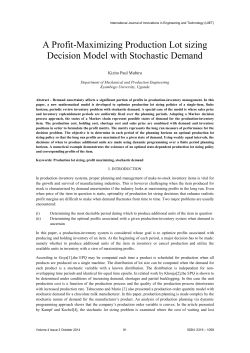A Profit-Maximizing Production Lot sizing Decision Model
