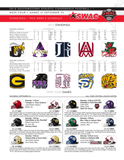 2010 standings week four games