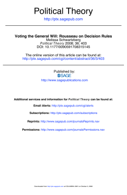 Rousseau on Decision Rules