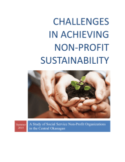 Challenges in achieving Non-profit sustainability