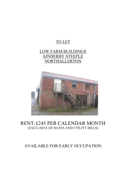 TO LET - Northallerton Estate Agency