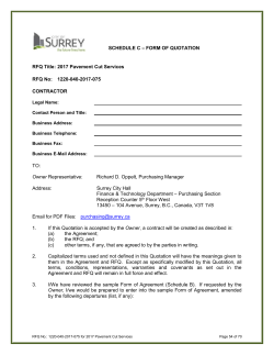 Schedule C - City of Surrey