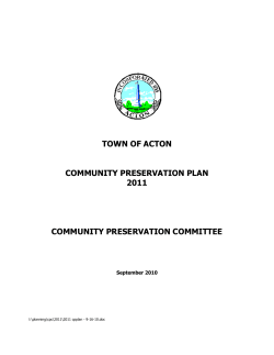 Acton - Community Preservation Coalition