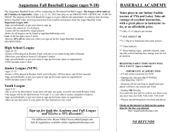 Augustana Fall Baseball League
