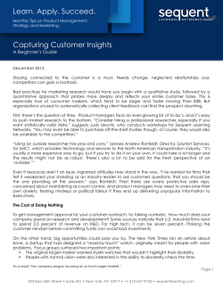 Market Insight - 2015-12 - Capturing Customer Insights