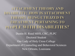 Attachment theory and disability - Louisiana Counseling Association