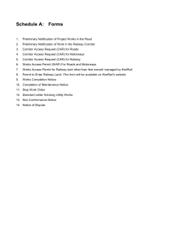 A10: Completion of Maintenance Notice