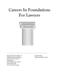 Careers In Foundations For Lawyers