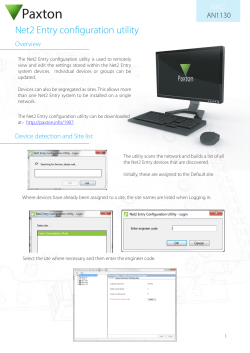AN1130 - Net2 Entry configuration utility