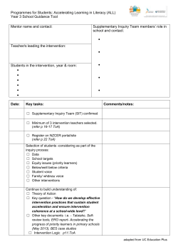 Programmes for Students: Accelerating Learning in Literacy (ALL