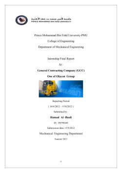 Internship Report - Prince Mohammad Bin Fahd University