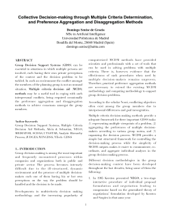 Collective Decision-making through Multiple Criteria