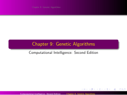 Chapter 9: Genetic Algorithms