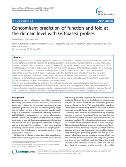 Concomitant prediction of function and fold at the