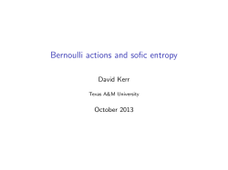 Bernoulli actions and sofic entropy
