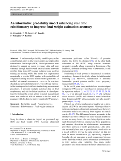 An informative probability model enhancing real time echobiometry