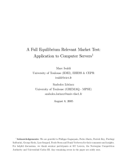 A Full Equilibrium Relevant Market Test